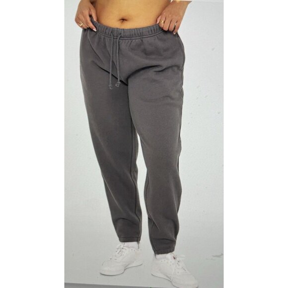 Set Active- Set Sweatpants Jogger Large Gray Heavyweight Women Sweats Drawstring - Picture 1 of 12